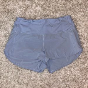 Lululemon speed up short 2.5 in, size 8, light blue, like new!